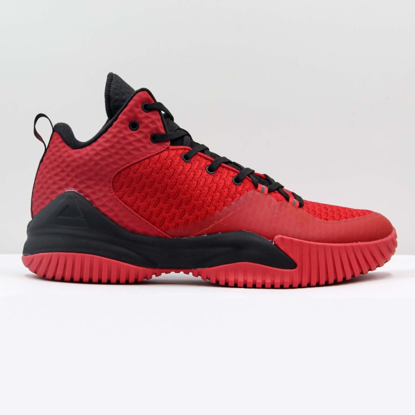 PEAK BASKETBALL SHOES STREET MASTER MEN E39115A RED/BLACK